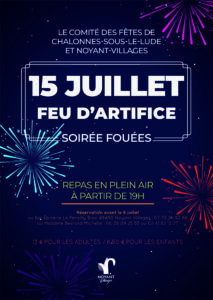 Feu d’artifice et soirée fouée