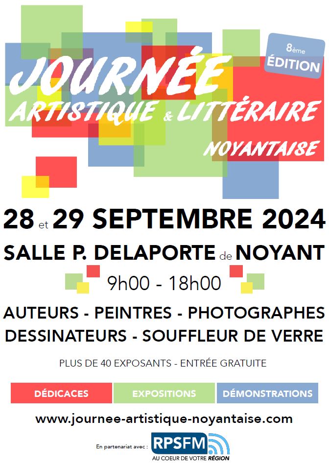 Lire la suite à propos de l’article 8ème Édition de la Journée Artistique et Littéraire Noyantaise