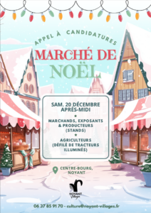 Lire la suite à propos de l’article APPEL À CANDIDATURES POUR LE MARCHE DE NOËL