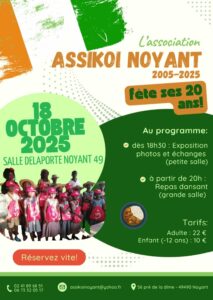 Lire la suite à propos de l’article L’association ASSIKOI NOYANT fête ses 20 ans!