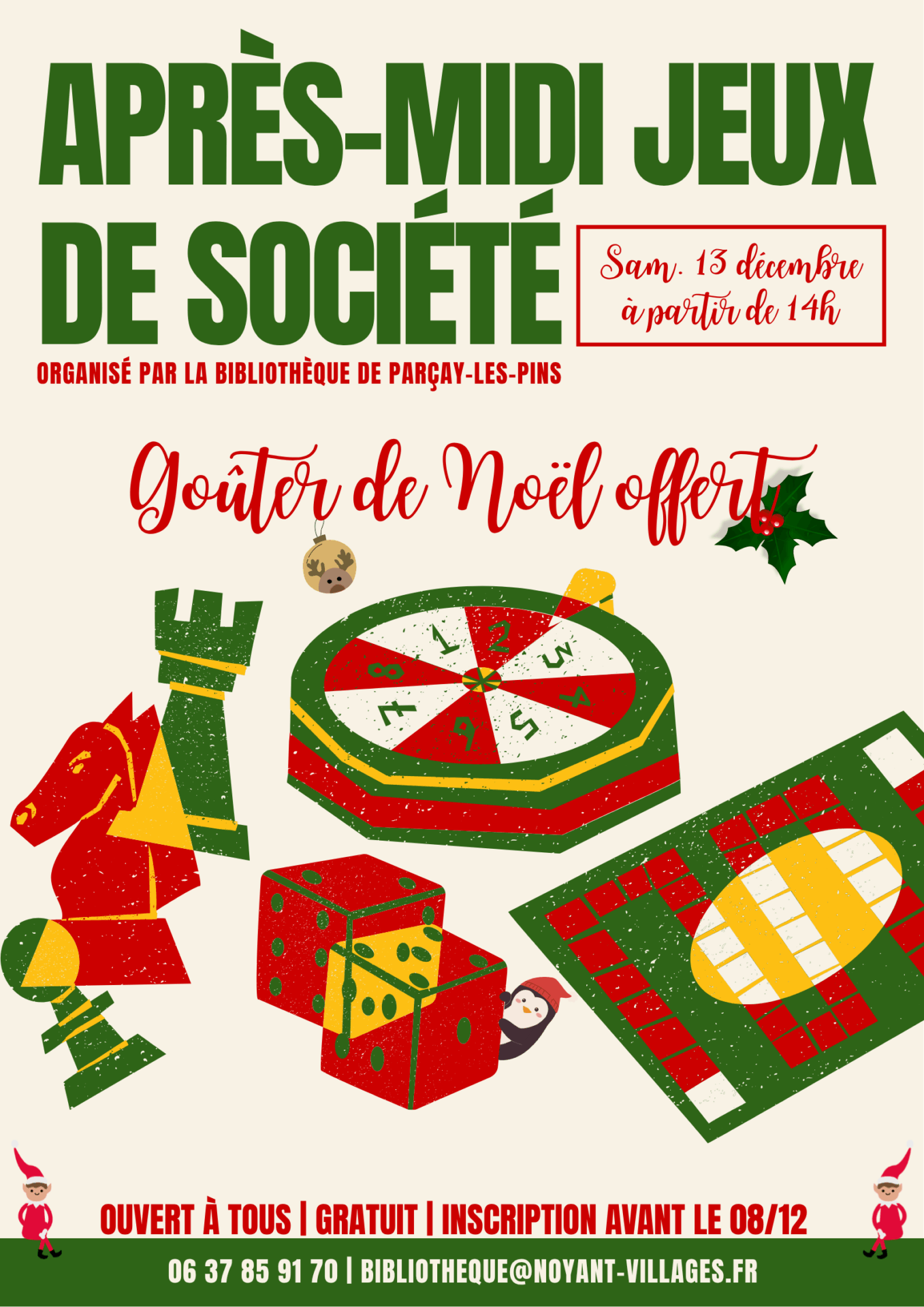 Lire la suite à propos de l’article APRÈS-MIDI JEUX DE SOCIÉTÉ À LA BIBLIOTHÈQUE DE PARCAY-LES-PINS