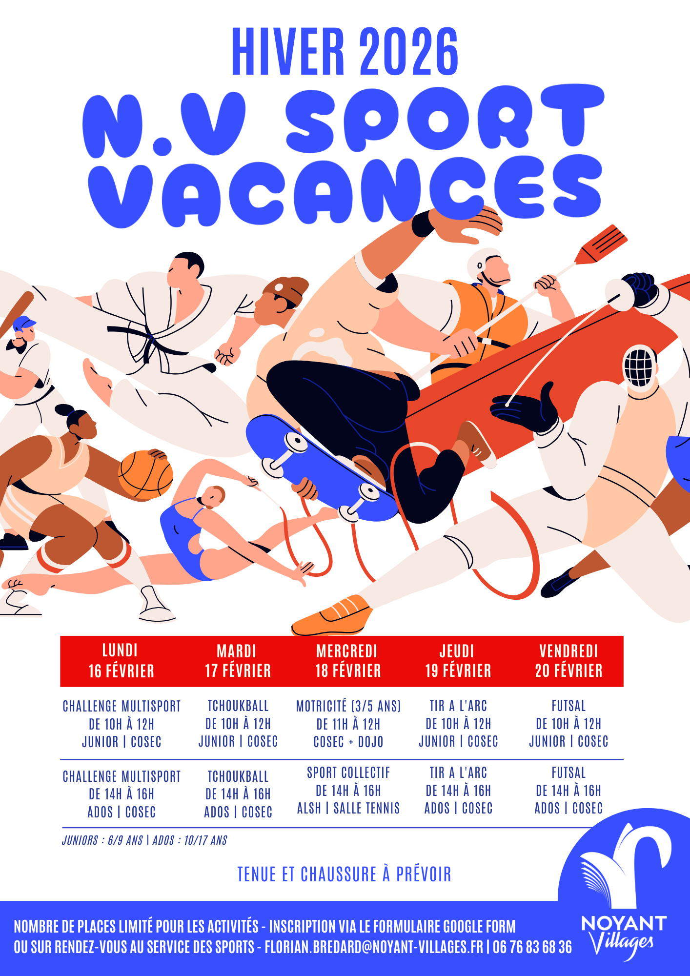 Lire la suite à propos de l’article N.V Sport Vacances – Programme des vacances scolaires d’hiver 2026