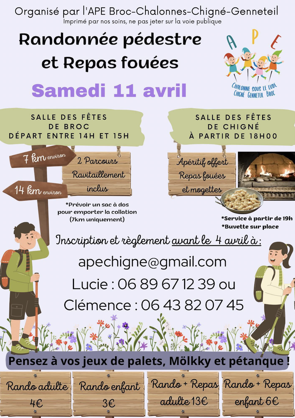 Lire la suite à propos de l’article Randonnée pédestre et Repas fouées